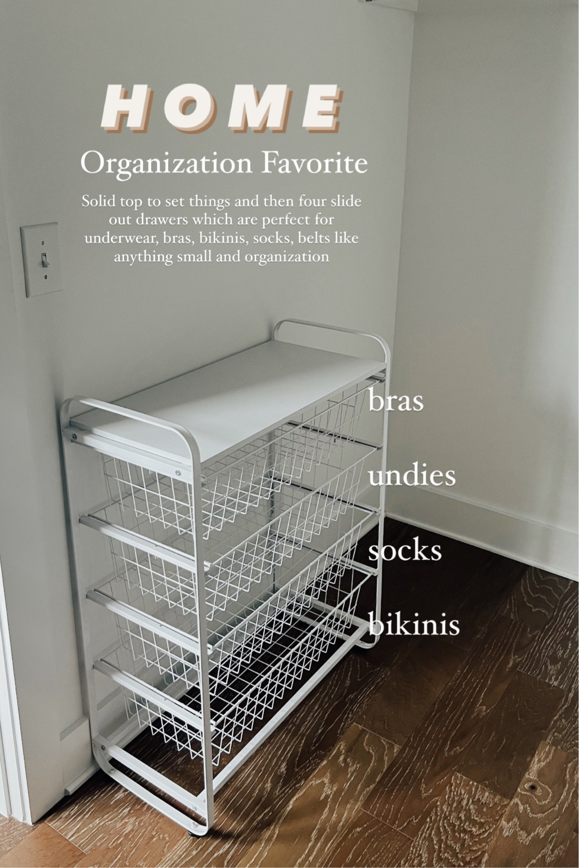 Target home organization find perfect for using that space towards the bottom of your closet or in a smaller space! 4 drawer organization with a top shelf to set things on! I just ordered a second one! 

#LTKStyleTip #LTKFindsUnder50 #LTKHome