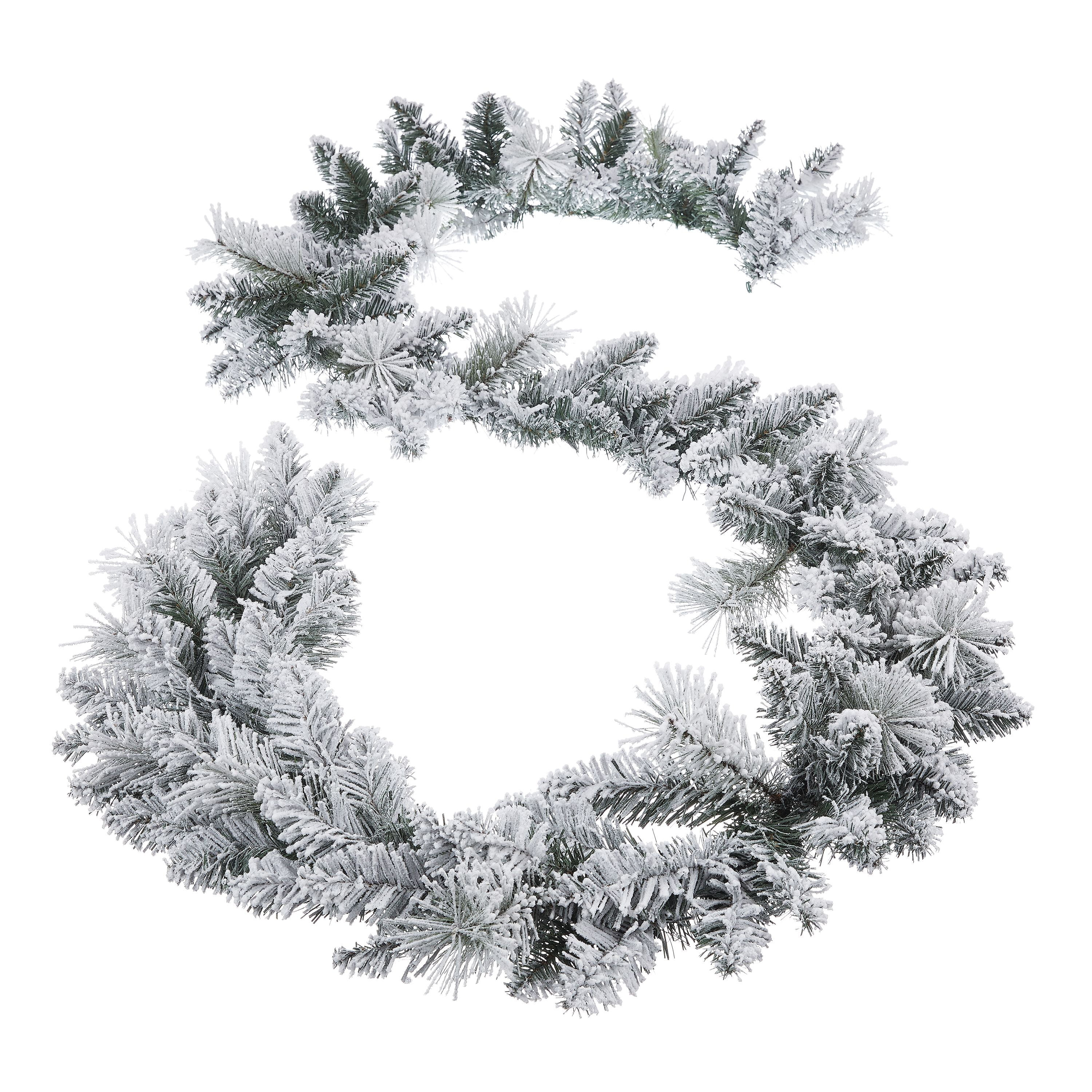 Holiday Time 9ft Unlit Flocked Garland - Walmart.com | Walmart (US)
