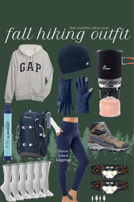 Fall hiking outfit inspo for all my outdoorsy girlfriends. Follow me HER CURRENT OBSESSION for more outdoors style and adventures 😃 @shop.ltk #liketkit 

| granola girl | outdoorsy outfit | leggings | Amazon style | outdoors style | headlamp | hiking boots | hiking backpack | fall outfit | fall style | La Sportiva hiking boots | socks | GAP | Backcountry  | explorer | adventure | Pacific Northwest | Washington State | 

#LTKfitness #LTKshoecrush #LTKU