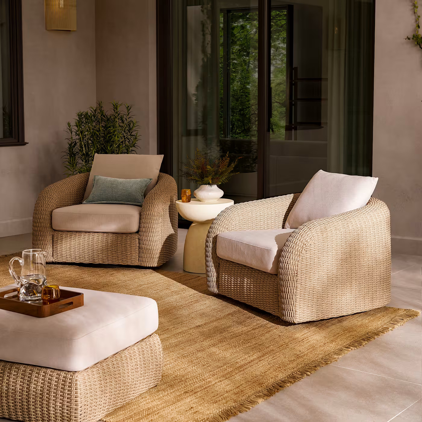 Lorna Outdoor Swivel Lounge Chair | Castlery | Castlery US