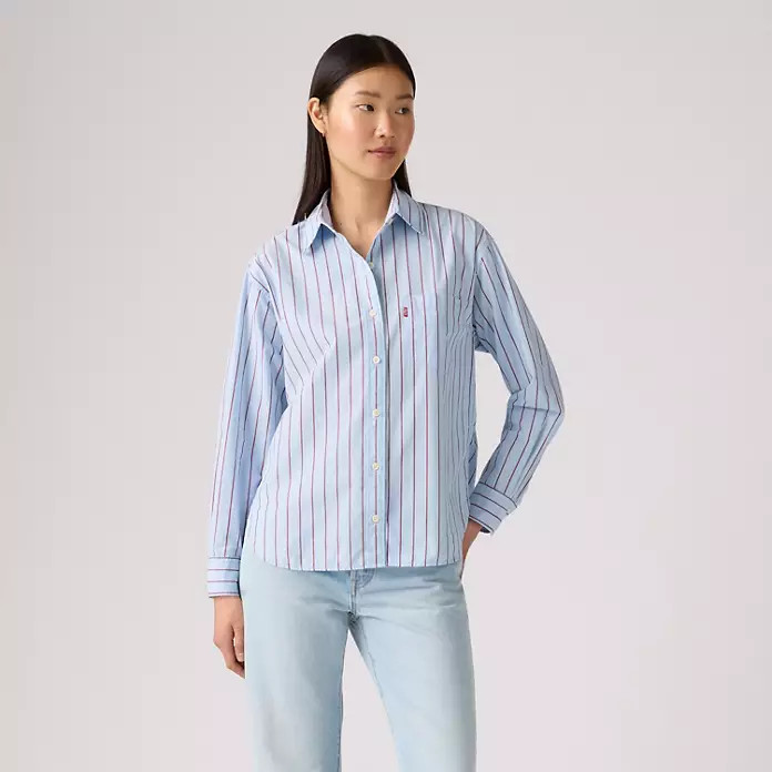 Harlie Boyfriend Shirt - Blue | Levi's® GB | Levi's UK