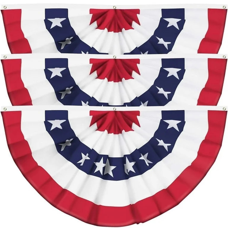 Bandera de Abanico Plisada de Estados Unidos, Bandera de Banderines American, Bandera Patri\u00f3... | Walmart (US)