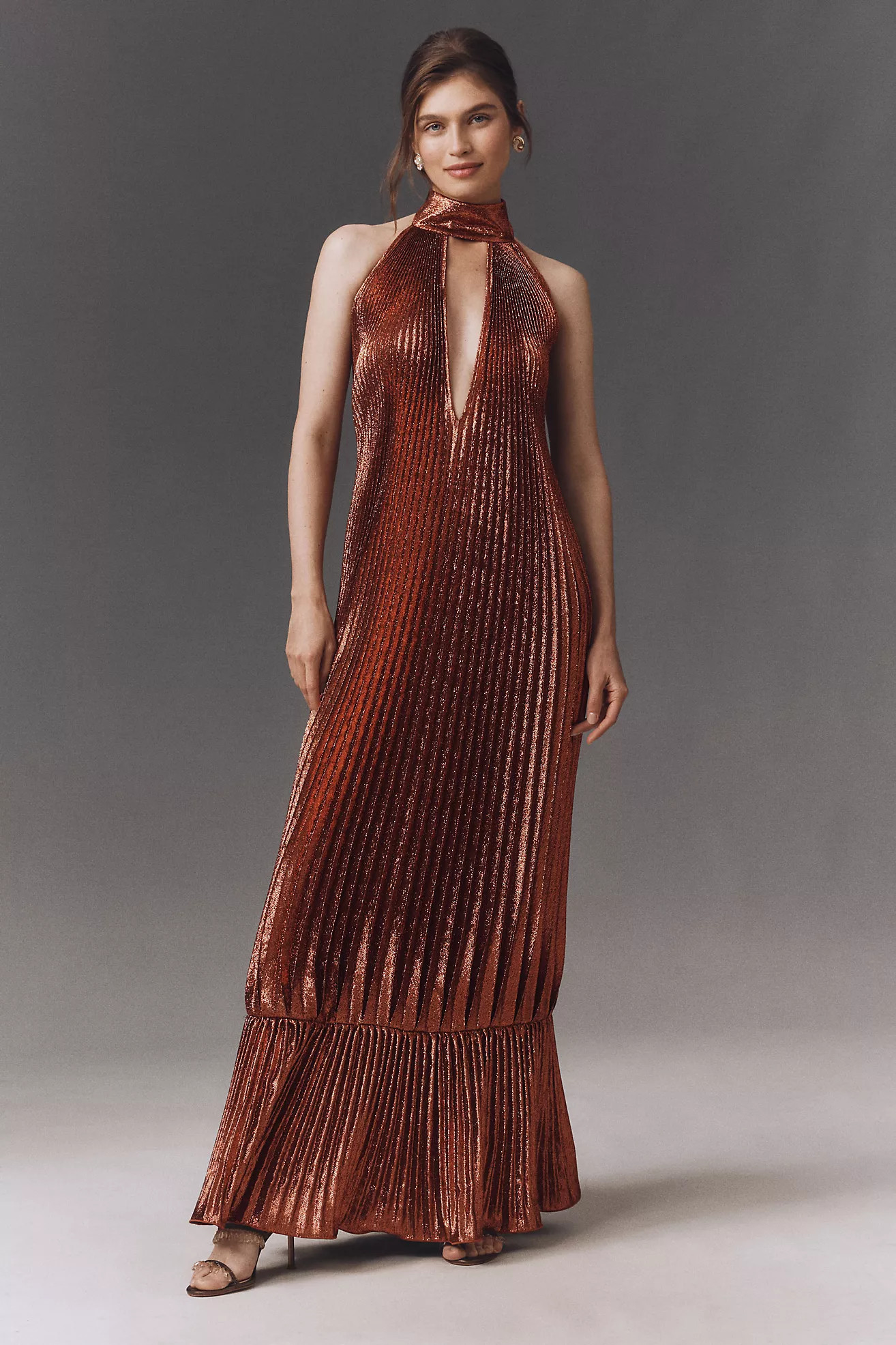 L'ID\u00c9E Libertie Velvet Halter Gown | Anthropologie (US)