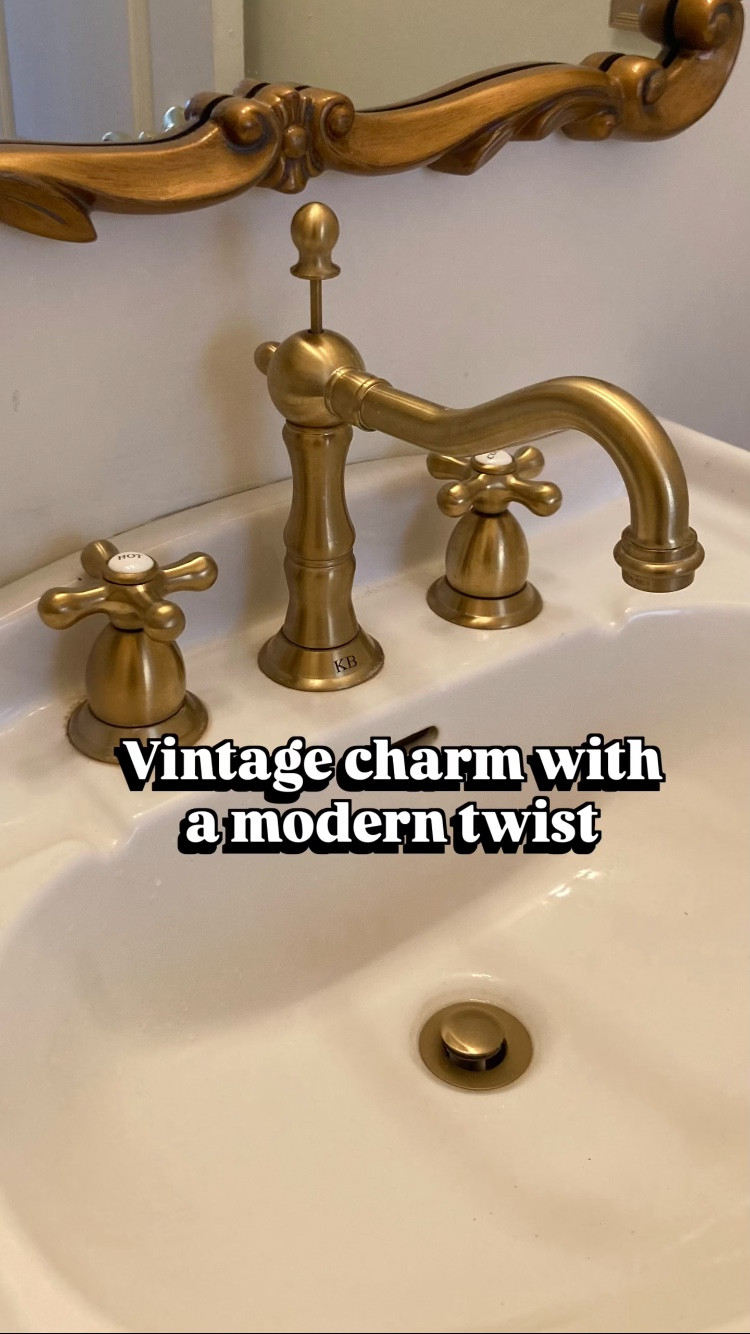 Updated our powder room with a modern antique faucet—and WOW what a difference! 
 This little swap instantly elevated the whole space without a full remodel. 

Perfect solution for: • Easy style upgrade • Vintage charm with a modern twist • Budget-friendly bathroom refresh

Tap to shop or save for your next reno inspo! 

#PowderRoomGlowUp #FaucetUpgrade #HomeStyleInspo #ModernAntique #creatorover60 #BathroomMakeover

#LTKHome #LTKStyleTip