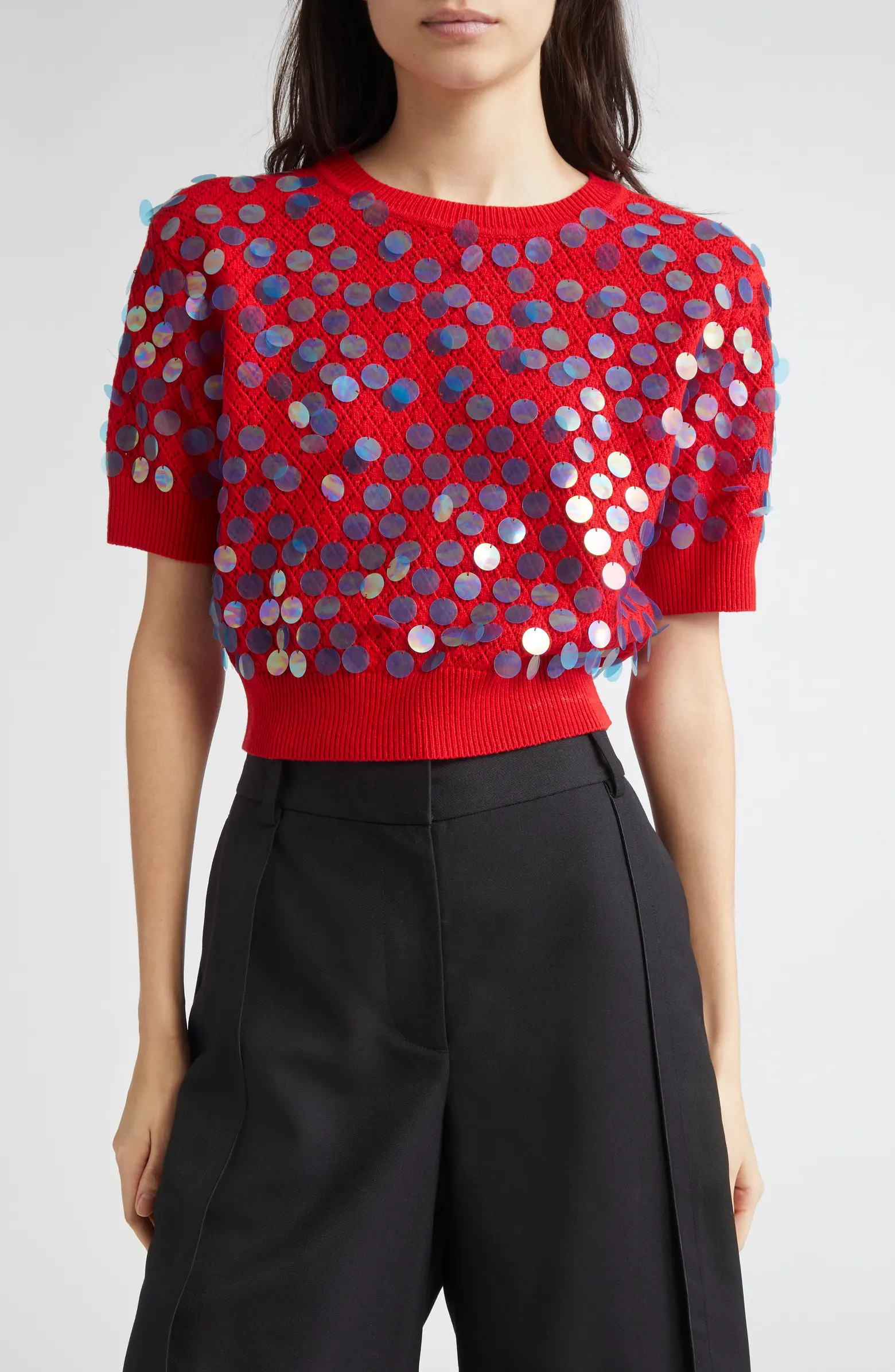 Edoardo Crop Crewneck Sweater | Nordstrom