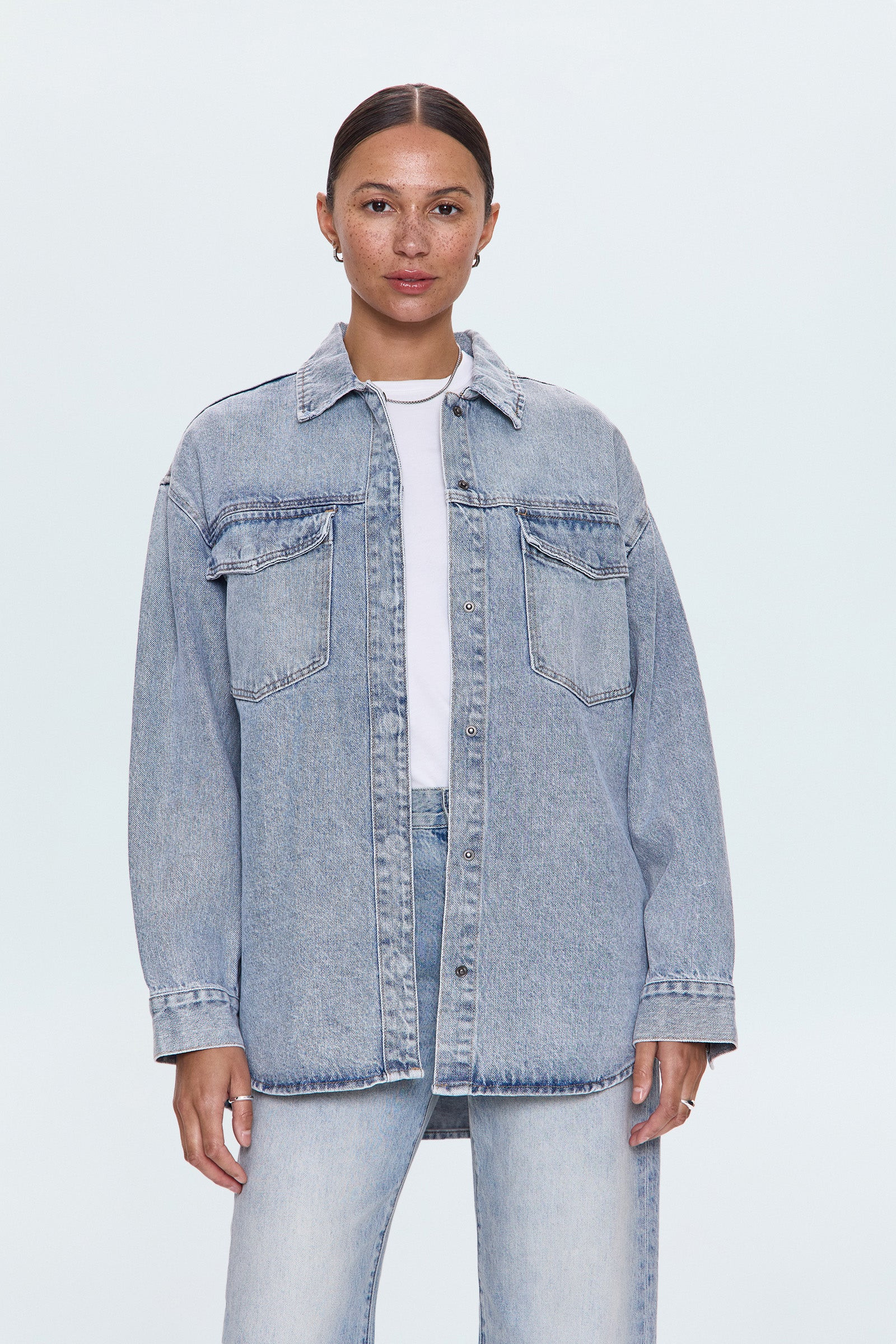Mandy Oversized Shacket - Paloma | Pistola Denim