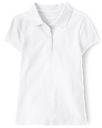 Girls Uniform Pique Polo - White | The Children's Place