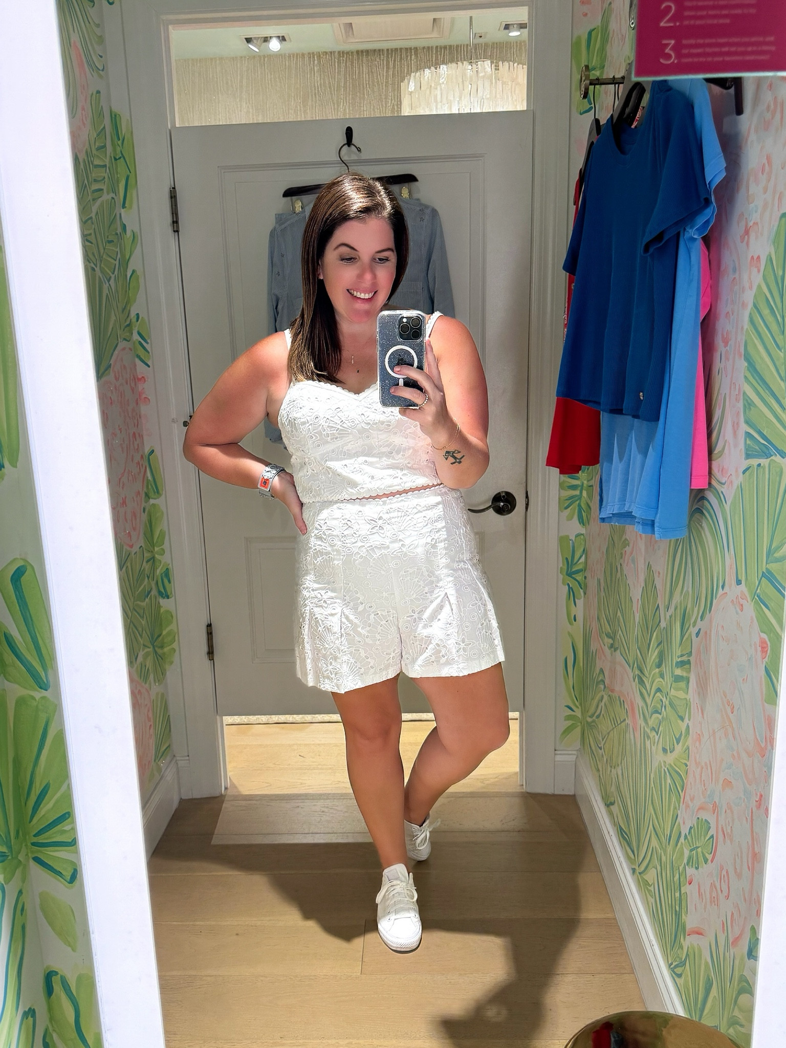 Not only is this set perfect for the 4th, but it is the cutest look do the summer! This eyelet set is so chic and you can also get it with a matching maxi skirt! Both pieces run TTS and you will love this look! 

#LTKStyleTip #LTKMidsize #LTKSeasonal