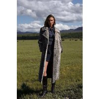 Cheetah Faux Fur Belted Maxi Coat | Avec Les Filles