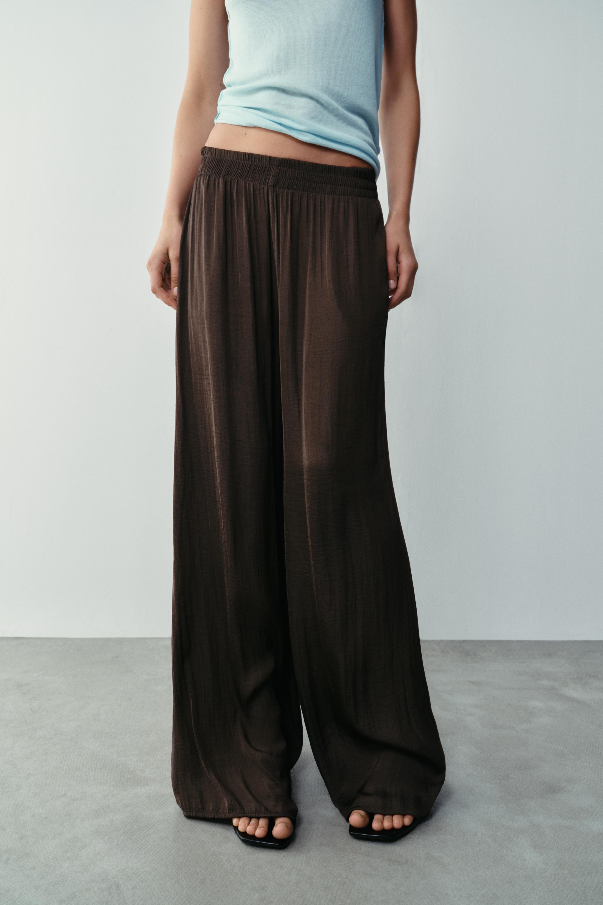 FLOWY WIDE LEG PANTS | Zara US
