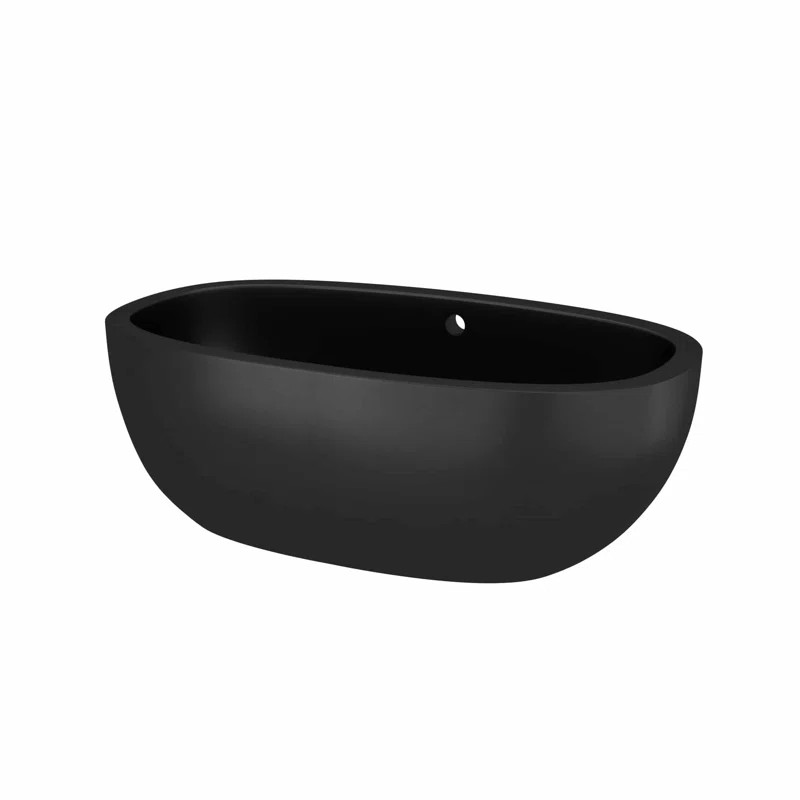 NativeStone Freestanding Soaking Cement Bathtub | Wayfair North America