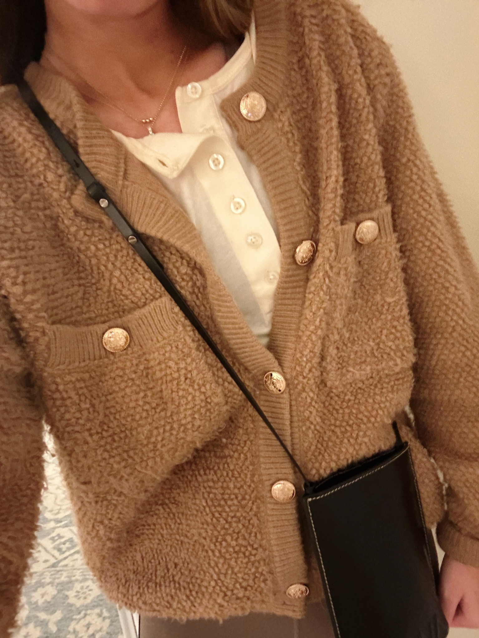 Casual OOTD 🤎
- Top is The Great Henley PJ top
- Sweater is Line & Dot (tagged similar and the black) 
- Purse is Ganni
- Active set is Split59

#LTKSeasonal #LTKHoliday #LTKStyleTip