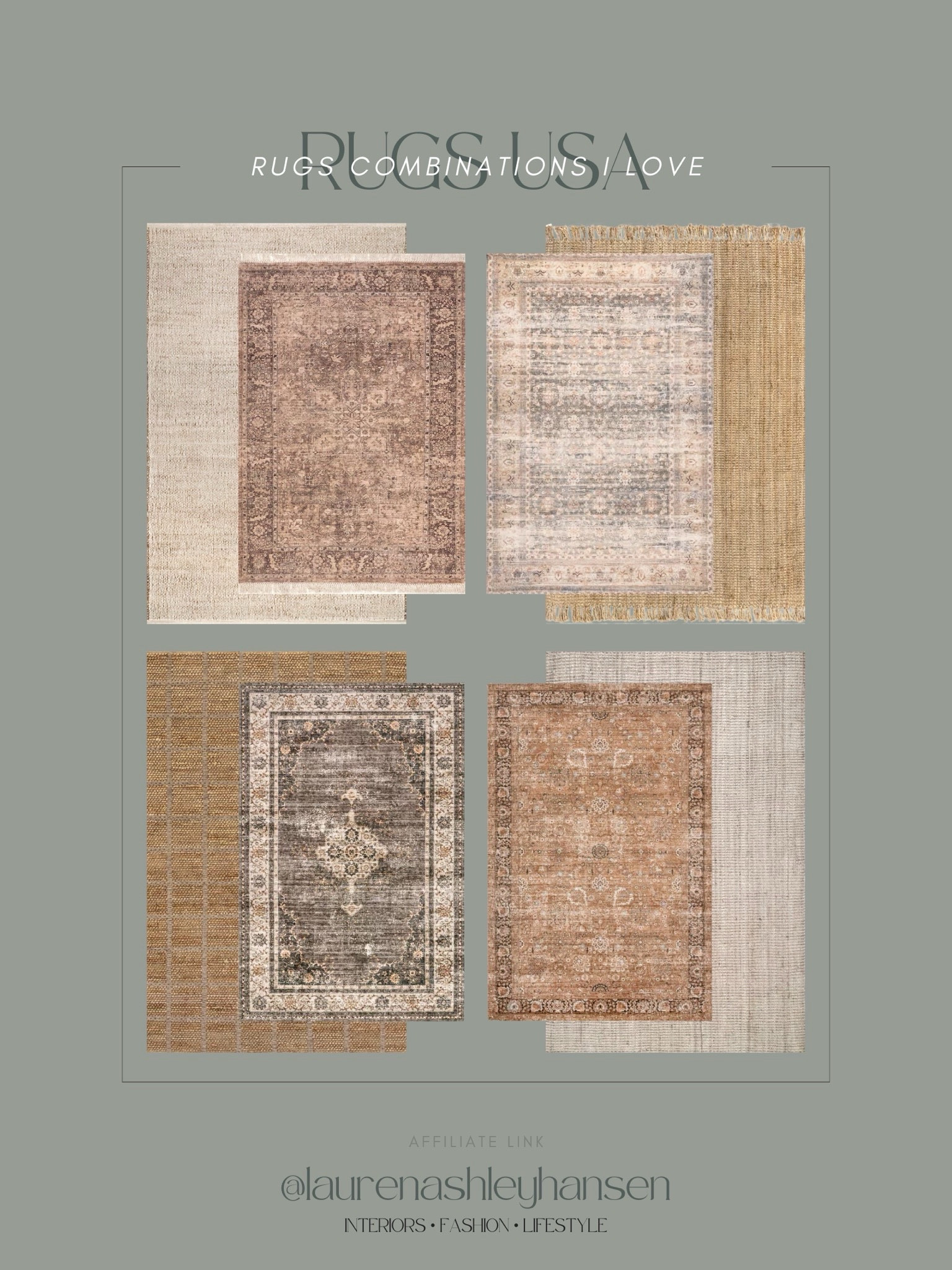 Rug layering combinations I’m loving! We have the first combination in our great room, and it’s stunning the perfect moody yet soft and cozy pairing for a family space. Use code LAH15 for an extra 15% off all of these options! 

#LTKsalealert #LTKhome #LTKstyletip