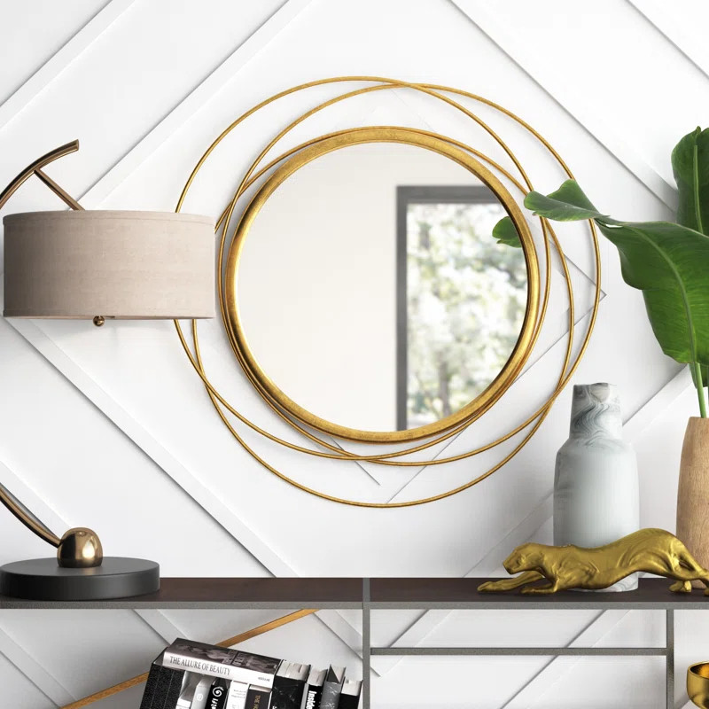 Ansley Round Metal Wall Mirror | Wayfair North America