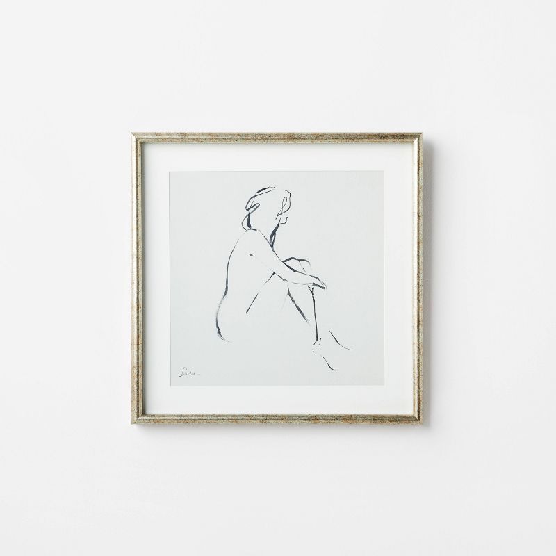 18&#34; x 18&#34; Figurative Sketch Framed Wall Print - Threshold&#8482; designed with Studio McG... | Target