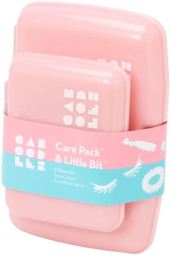 Claire's Caboodles Makeup Case Small - Duo Travel Cosmetic Purse Caboodle for Girls Organizer Storage Box Hard Cases - (Case 1-6x4x1) (Case 2-4x3x1) 2 Pack Pink | Amazon (US)