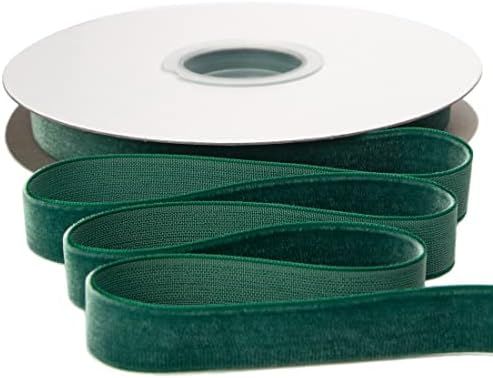 Ribbli Polyester Forest Green Velvet Ribbon,3/8 Inches,10-Yard Spool,Use for Choker,Gift Wrapping... | Amazon (US)