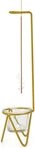 Incense Holder for Sticks, Modern Incense Burner Holder with Ash Catcher Gold Incense Stick Holde... | Amazon (US)