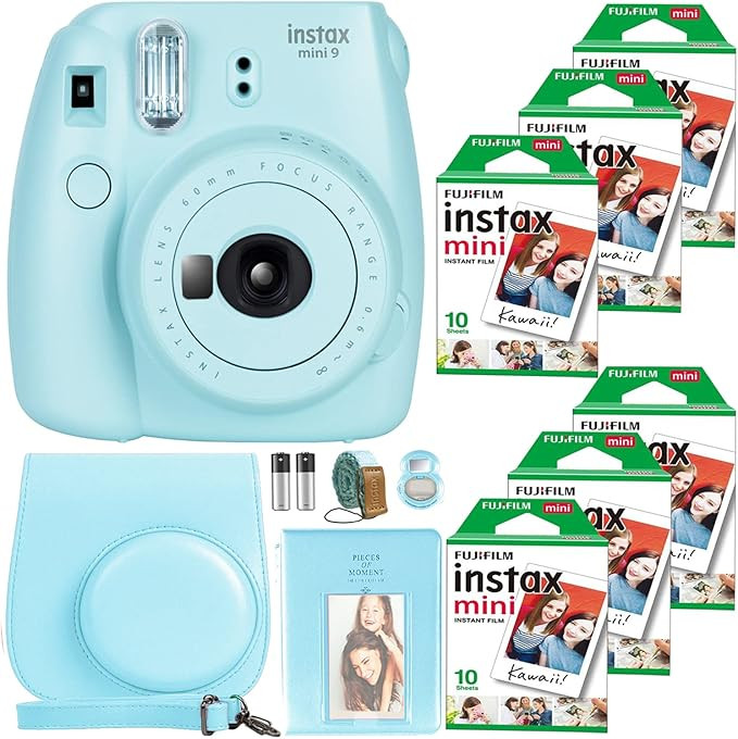 FujiFilm Instax Mini 9 Instant Camera + Fujifilm Instax Mini Film (60 Sheets) Bundle with Deals N... | Amazon (US)