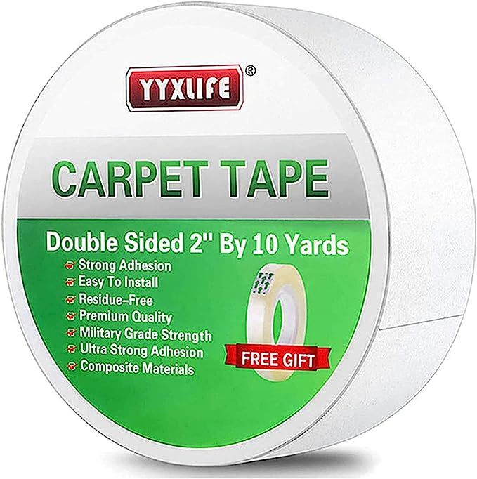 YYXLIFE Double Sided Carpet Tape for Area Rugs Carpet Adhesive Rug Gripper Removable Multi-Purpos... | Amazon (US)