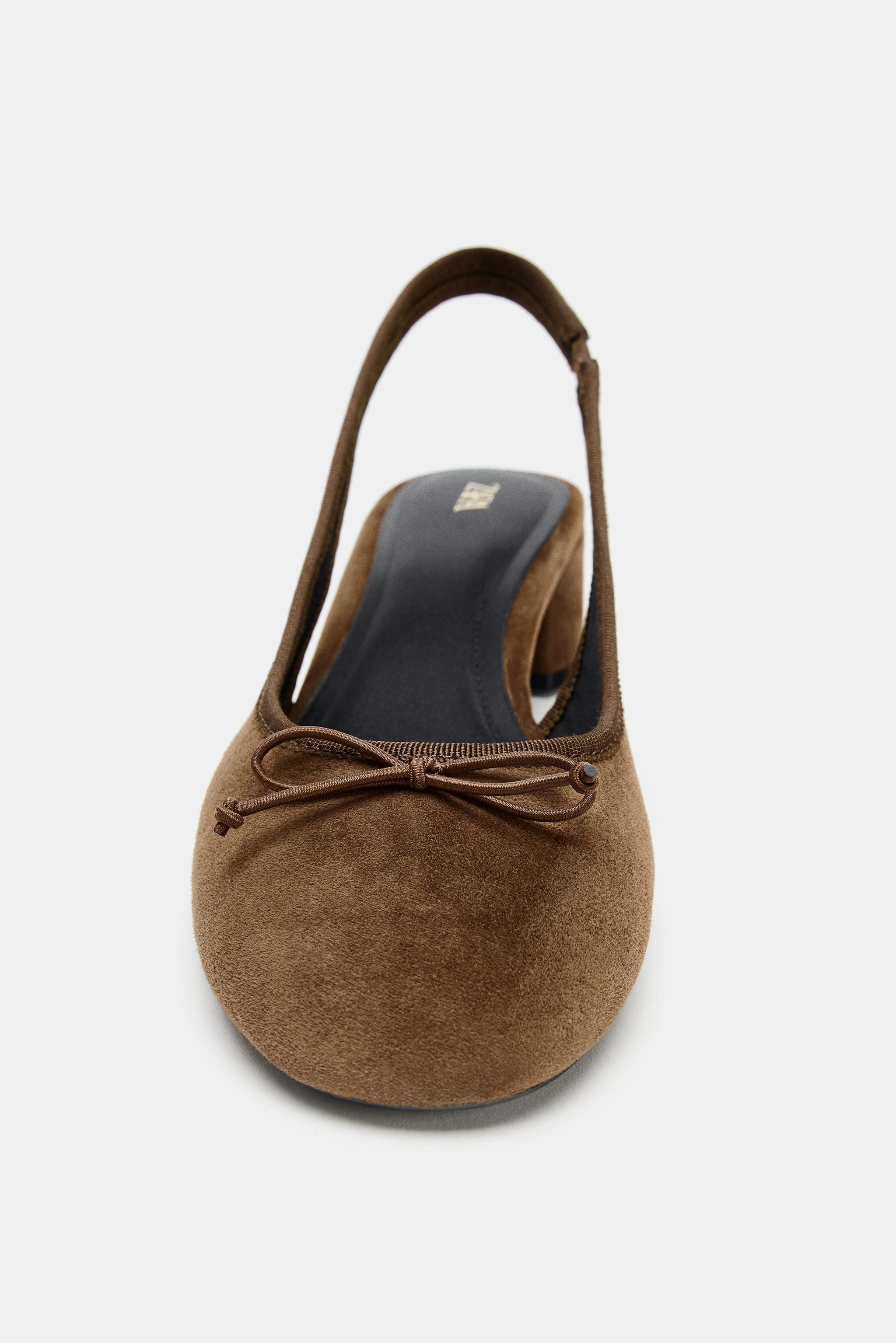 LEATHER SLINGBACK HEELS | Zara US