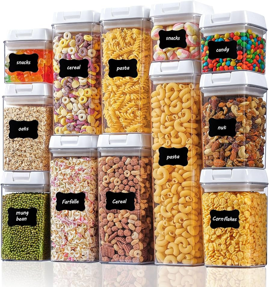Vtopmart Airtight Food Storage Containers, 12 Pieces BPA Free Kitchen Pantry Plastic Containers w... | Amazon (US)