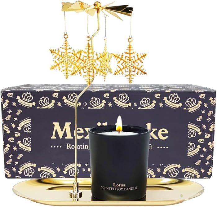 Birthday Gifts for Women, Unique Snowflake Candle Gift for Mothers, Sisters, and Best Friends.Rot... | Amazon (US)
