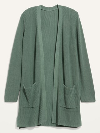 Textured Shaker-Stitch Long-Line Open-Front Sweater for Women | Old Navy (US)