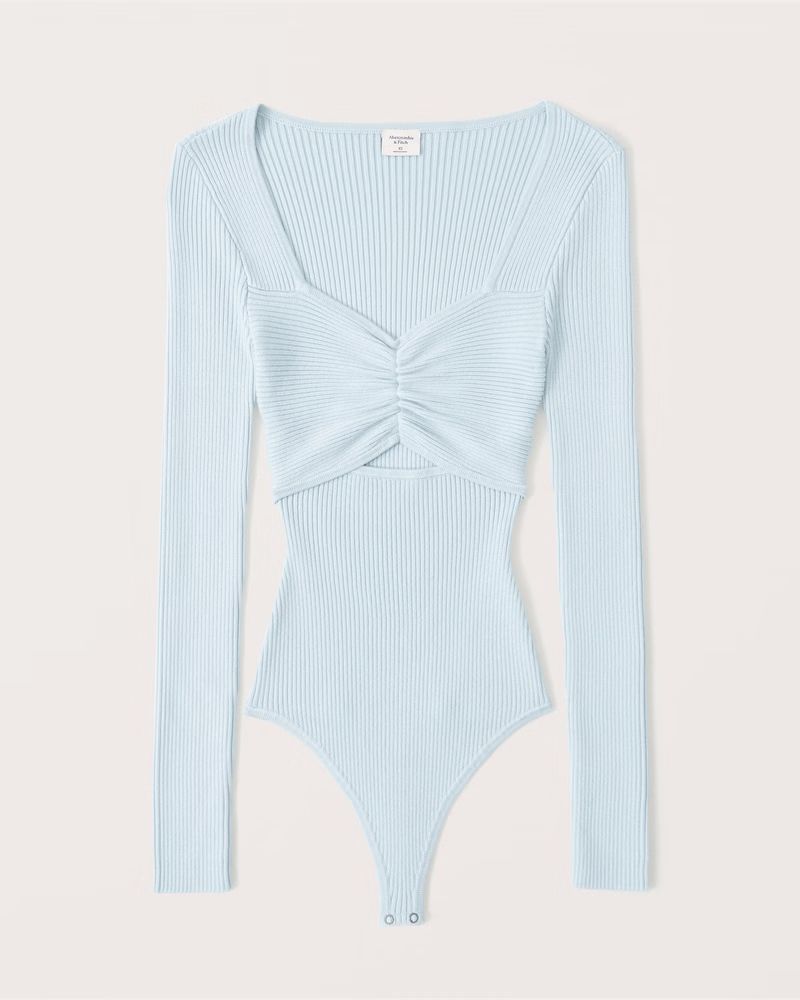 Cinched Cutout Sweater Bodysuit | Abercrombie & Fitch (US)