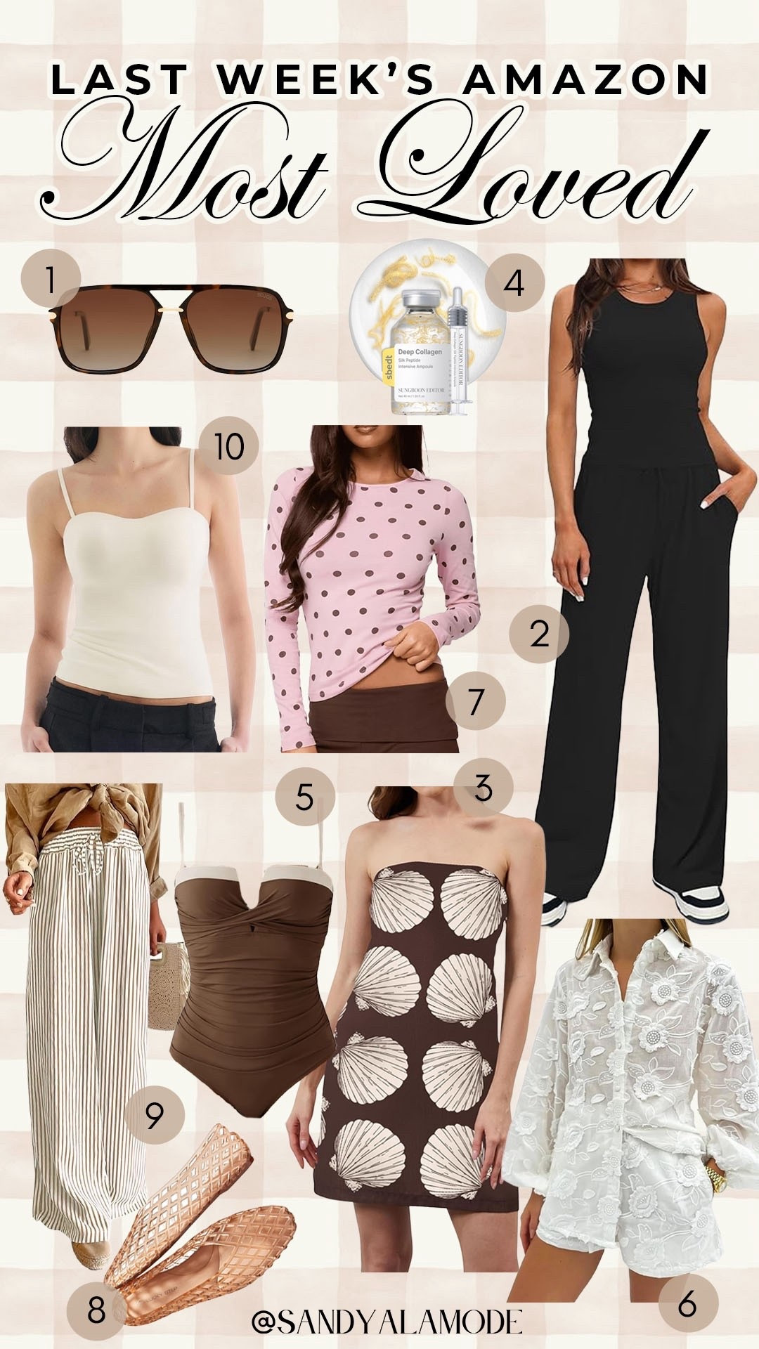 Weekly best sellers. Amazon finds. Amazon fashion. Amazon basic tank. Amazon polka dot top. Amazon active jumpsuit. Amazon shell dress. Amazon swim. Amazon jelly shoes  

#LTKSwim #LTKootd #LTKSeasonal