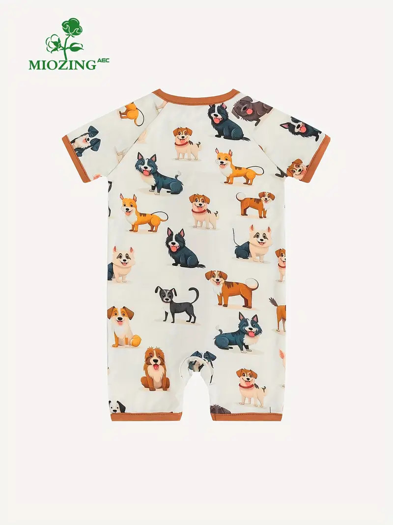 Miozing Bamboo Fiber Infant's Puppy Print Bodysuit Comfy - Temu | Temu Affiliate Program