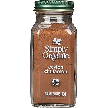 Simply Organic Ceylon Ground Cinnamon, 2.08 Ounce, Non-GMO Organic Cinnamon Powder | Amazon (US)