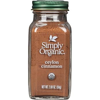 Simply Organic Ceylon Ground Cinnamon, 2.08 Ounce, Non-GMO Organic Cinnamon Powder | Amazon (US)