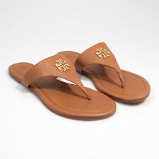 NIB Tory Burch Royal Tan Jolie Flat Thong Sandal Tumbled Leather - SIZE 7 | eBay US