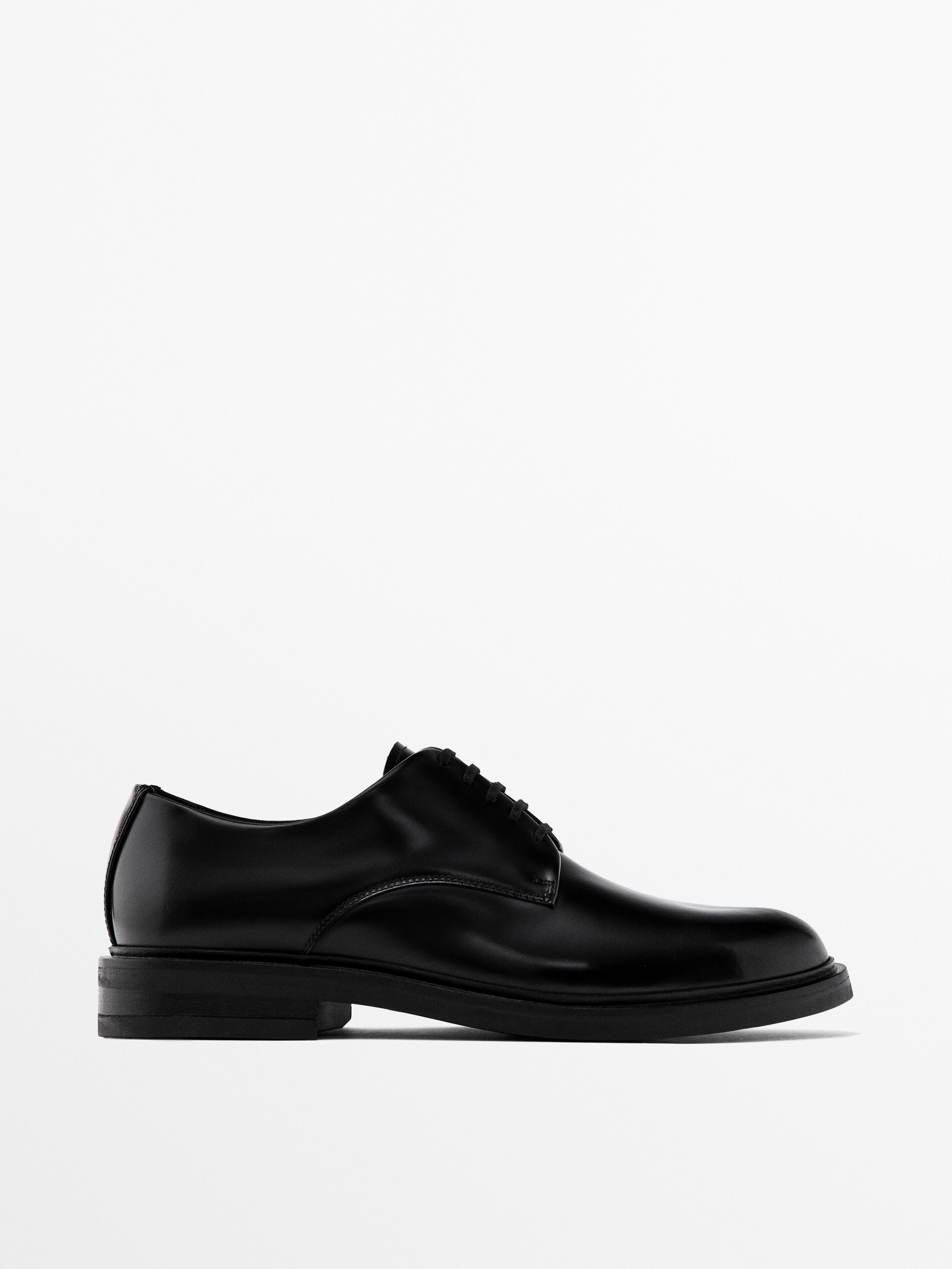 Leather derby shoes | Massimo Dutti US