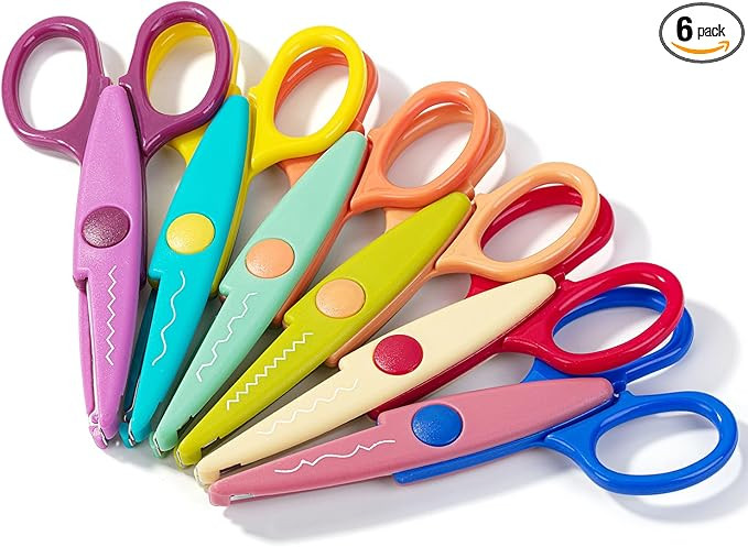 Mr. Pen- Craft Scissors Decorative Edge, 6 Pack, Vintage Colors, Zig Zag Scissors for Crafting | Amazon (US)