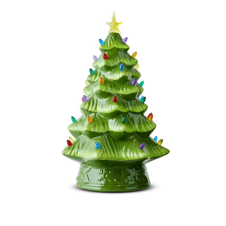 Mr. Christmas 15-inch Green Nostalgic Ceramic Tree | Walmart (US)