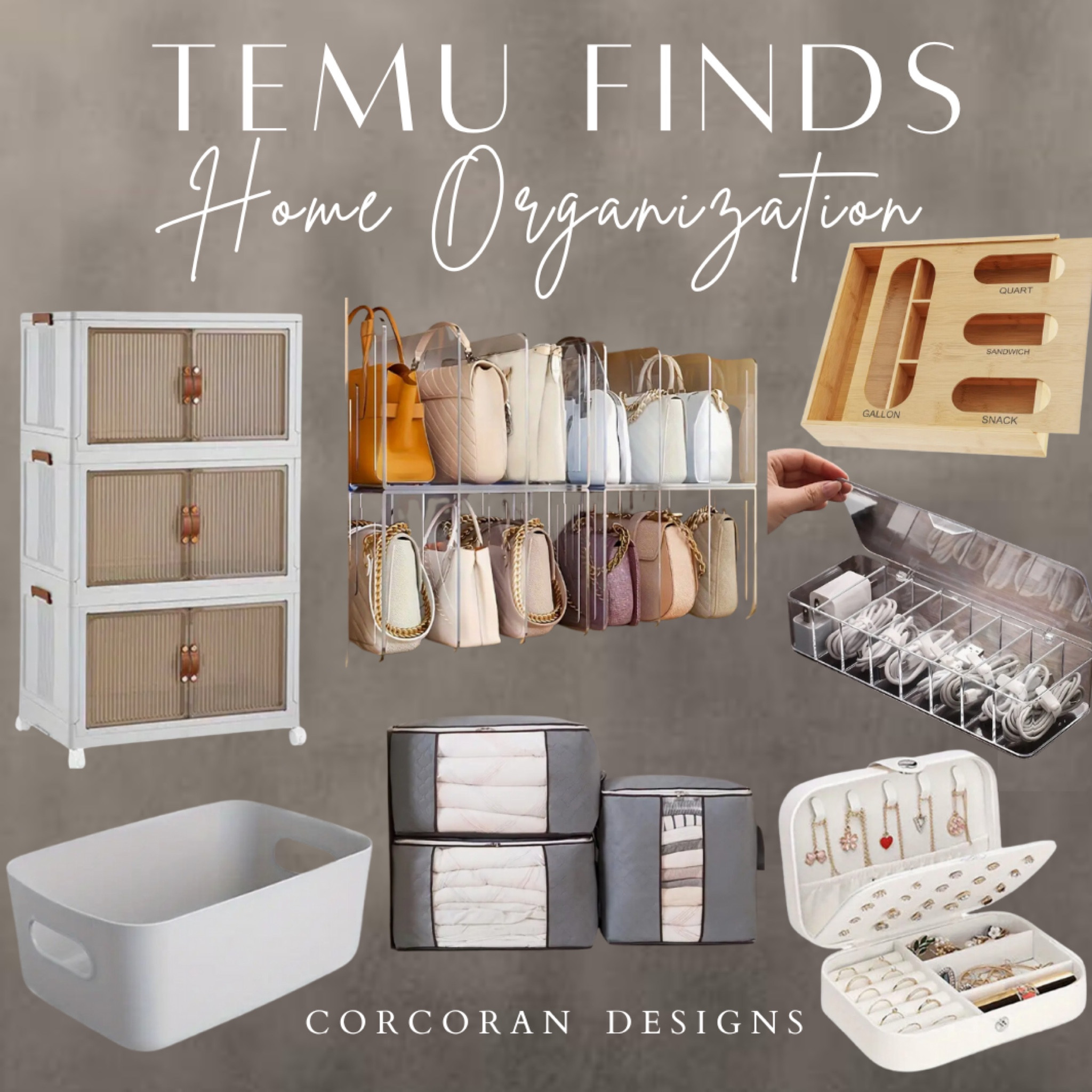 Temu modern home organization must haves! Shop these affordable organization finds to make your home look more aesthetic and modern! 

Home organization, home organizing tips, modern home, home storage, storage bins, storage baskets, organizing solutions, home organizing, black and white baskets, black shoe rack, jewelry box, purse organizer, shoe storage, aesthetic home, chord organizer


#LTKsalealert #LTKhome #LTKfindsunder50