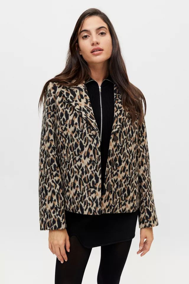 UO Terrie Leopard Blazer | Urban Outfitters (US and RoW)