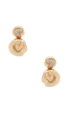 Ettika Molten Mini Stud Earrings in Gold from Revolve.com | Revolve Clothing (Global)