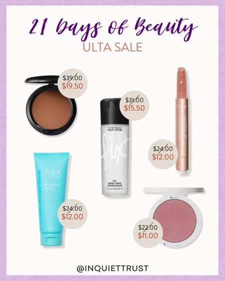 Today's 21 Days of Beauty Sale features products from MAC, Tula, Tarte and Persona!

#makeupmusthaves #onsalenow #beautypicks #makeupessentials

#LTKunder50 #LTKbeauty #LTKsalealert