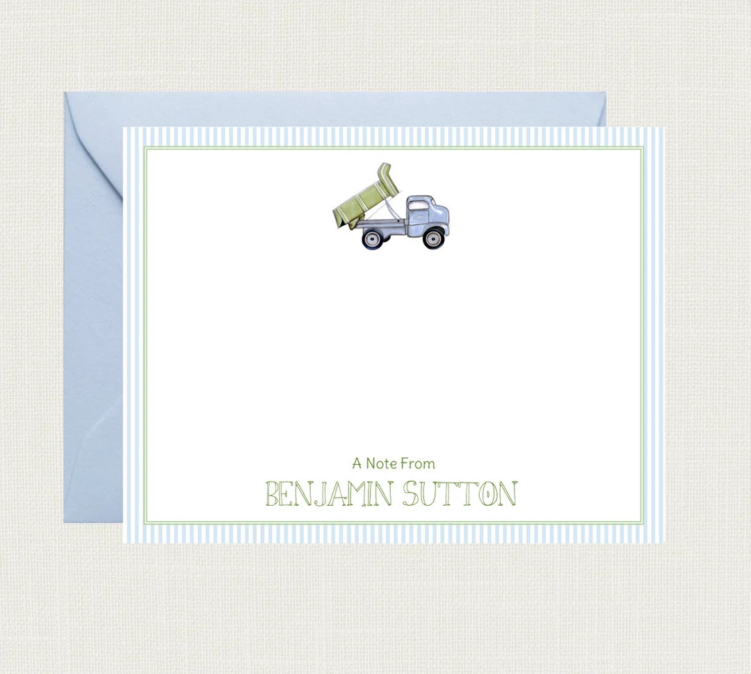 Personalized Dump Truck Birthday Thank You Cards | Transportation Thank You Notes | Truck Birthda... | Etsy (US)