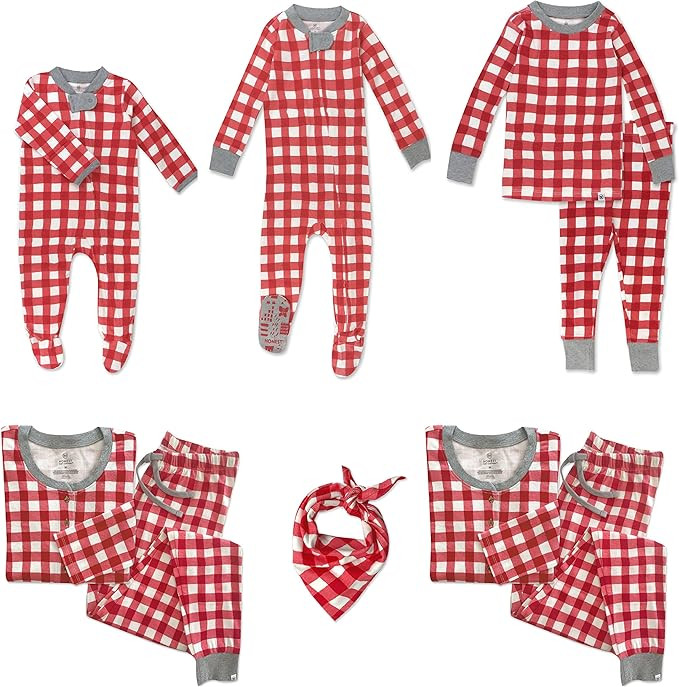 HonestBaby Organic Cotton Holiday Family Jammies Pajamas | Amazon (US)
