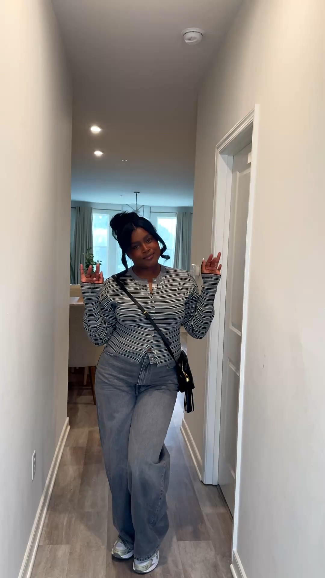 GRWM for today’s outfit 🤍 Sharing this easy everyday look that’s perfect for running errands, mom life, or a casual day out. I love pieces that are comfy but still look put together. Everything is linked here on LTK so you can easily shop the outfit details. @Zara @Revolve 

#LTKMidsize #LTKgrwm #LTKootd