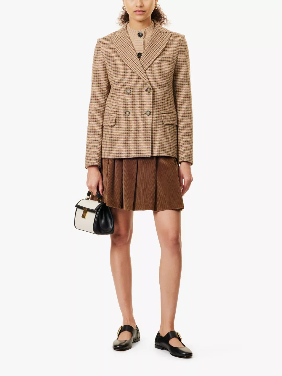 Funghi double-breasted woven blazer | Selfridges