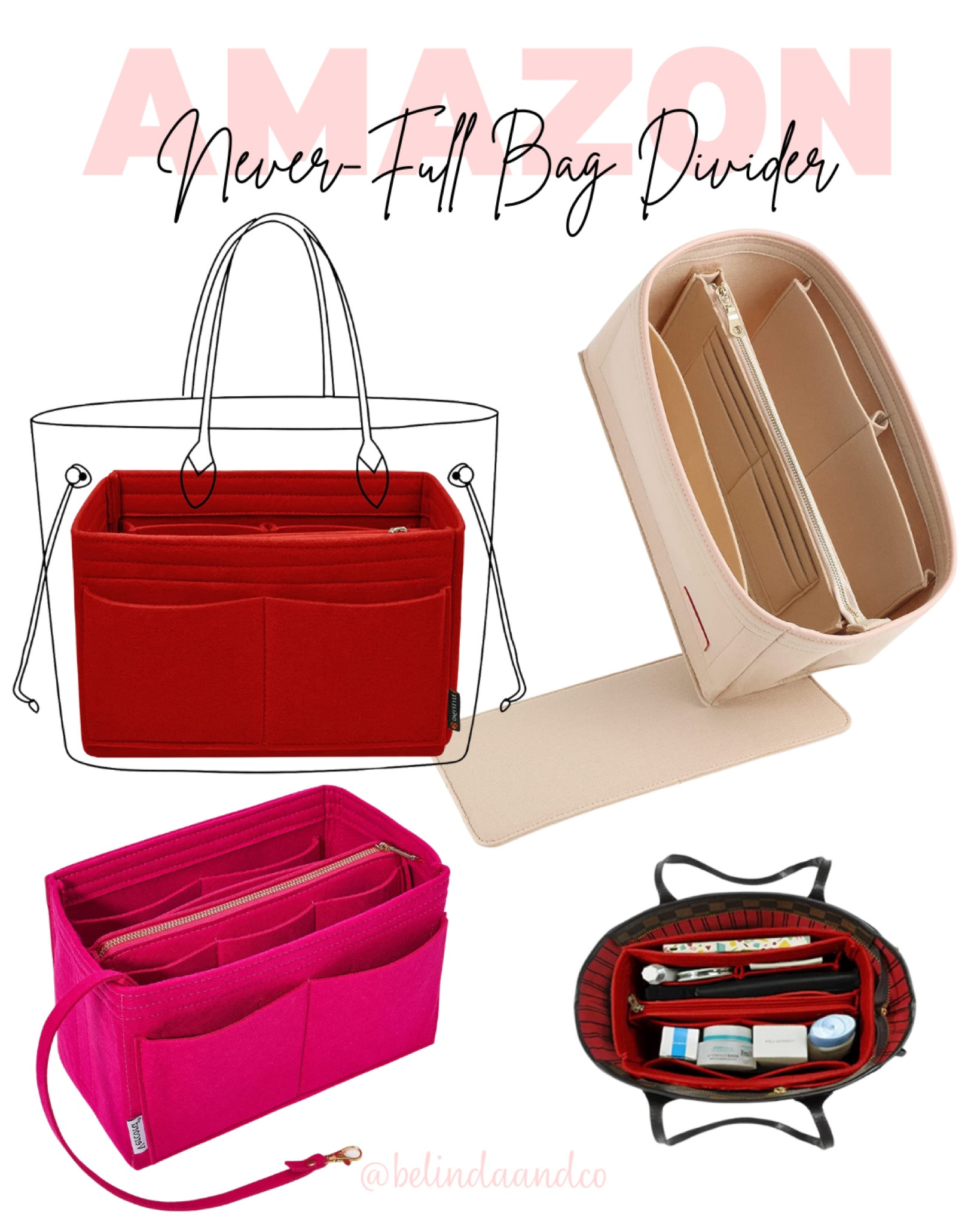  OMYSTYLE Purse Organizer Insert, Tote Bag Organizer