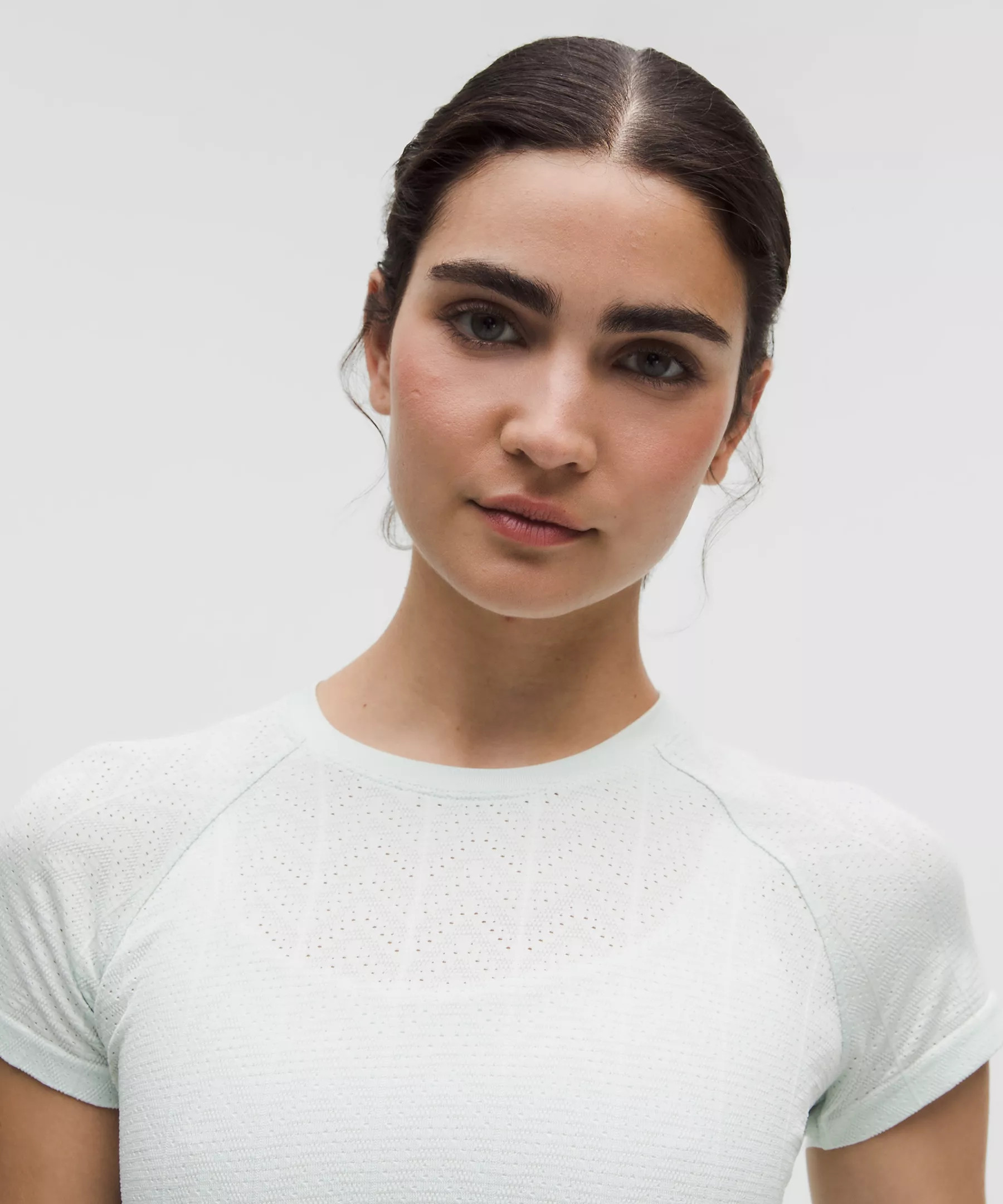 Swiftly Pointelle Cropped Short-Sleeve Shirt | lululemon (CA)