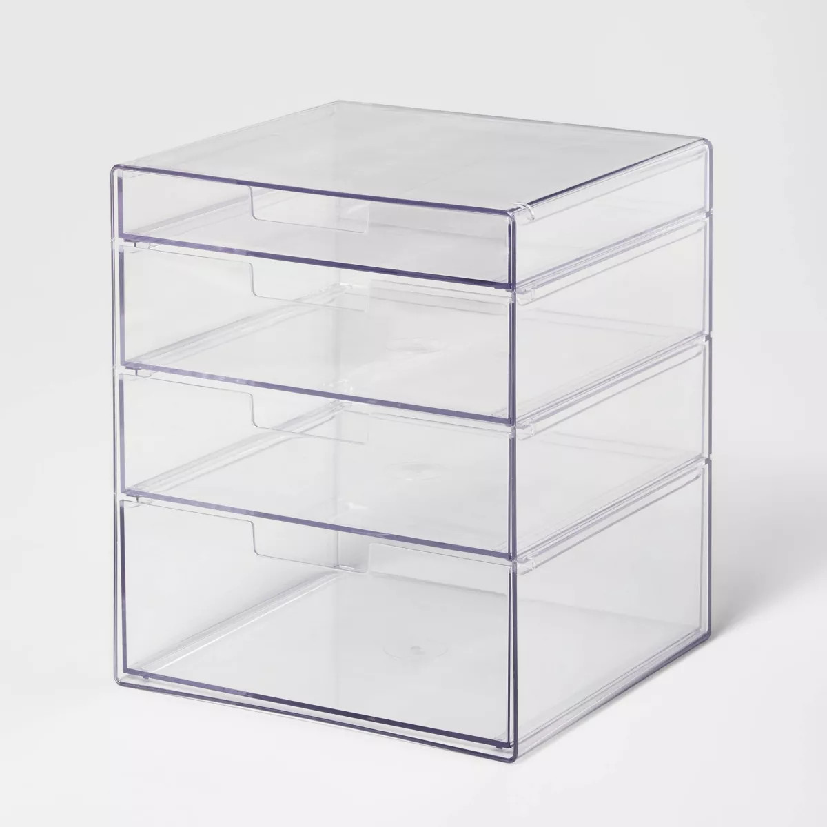4 Drawer Stackable Countertop Organizer Clear - Brightroom™: Bathroom & Makeup Organizer, PETG ... | Target