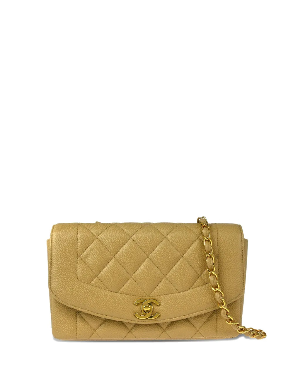 CHANEL Pre-Owned 1995 small Diana shoulder bag - Neutrals | Farfetch Global