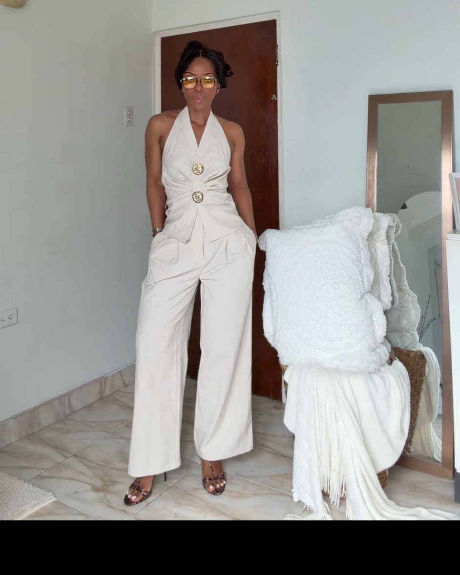 DSJCOX_12 for 12% off at checkout. Summer outfits are in full effect with my two piece sets from @Commense I’m in love with this beige halter top and wide leg trouser set. I’ll be wearing this on repeat this summer🥹

#LTKootd #LTKgrwm #LTKPetite